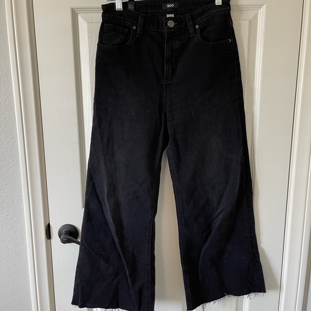 BDG Washed Black Wide Leg Jeans